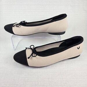 Women’s Two-Tone Black & Cream Ballet Flats
